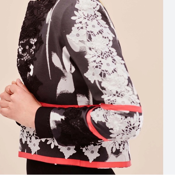 Sachin + Babi Black and White Floral Blazer Resort 2017 - Picture 4 of 12